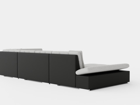 Zumar U Bed Sofa Divan With Storage Left Black Light Model 3D