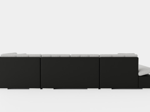 Zumar U Bed Sofa Divan With Storage Left Black Light Model 3D