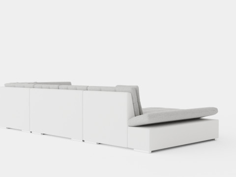 Zumar U Bed Sofa Divan With Storage Left White Light 3D Модель