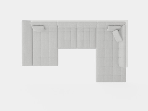 Zumar U Bed Sofa Divan With Storage Left White Light 3D Модель