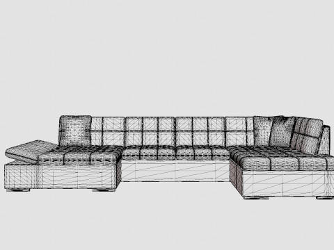Zumar U Bed Sofa Divan With Storage Left White Light 3D Модель