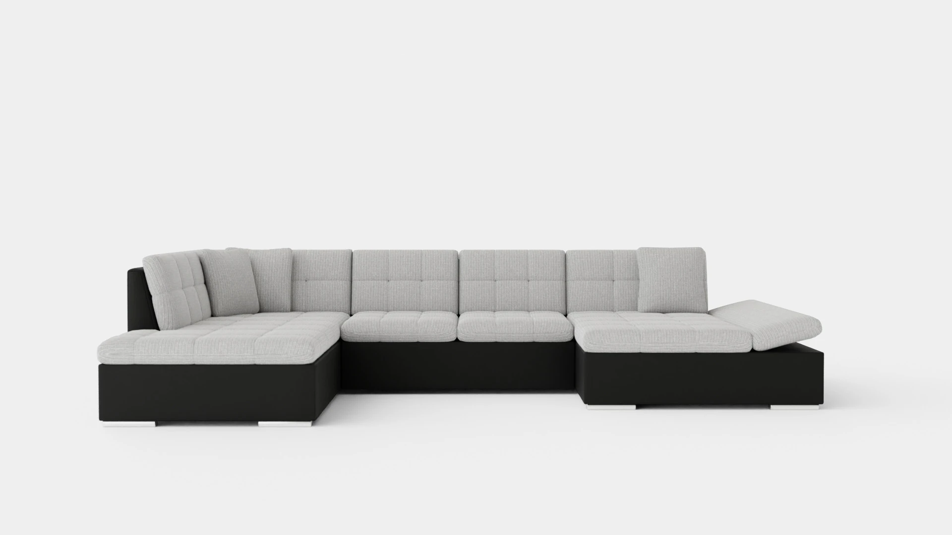 Zumar U Bed Sofa Divan With Storage Right Black Light 3D Model .c4d .max .obj .3ds .fbx .stl .blend