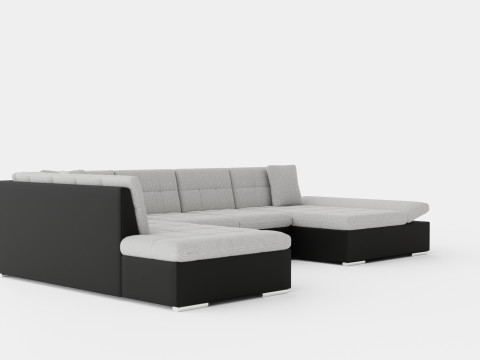 Zumar U Bed Sofa Divan With Storage Right Black Light Model 3D