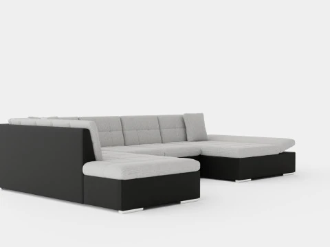 Zumar U Bed Sofa Divan With Storage Right Black Light 3D Model