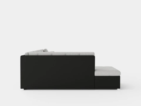 Zumar U Bed Sofa Divan With Storage Right Black Light 3D Model