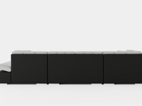 Zumar U Bed Sofa Divan With Storage Right Black Light Model 3D