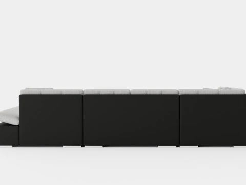 Zumar U Bed Sofa Divan With Storage Right Black Light 3D Model