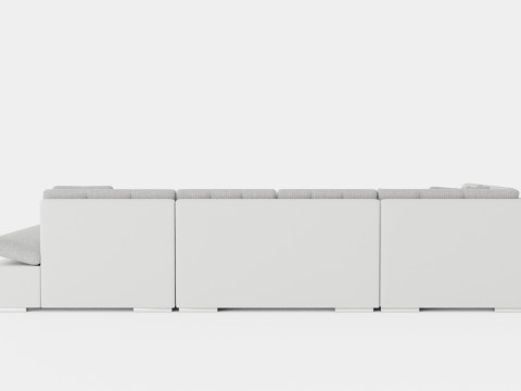 Zumar U Bed Sofa Divan With Storage Right White Light Gray 3Dモデル