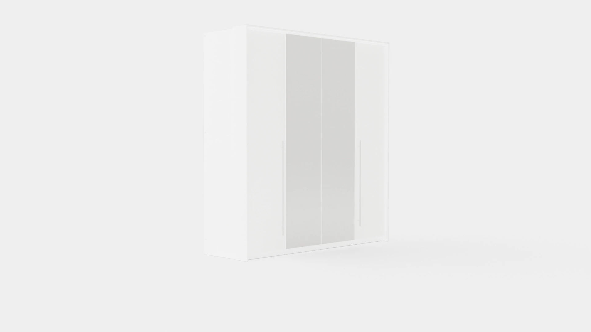 Wardrobe BREMA 210 White Mirror 3D Model .c4d .max .obj .3ds .fbx .stl .blend 