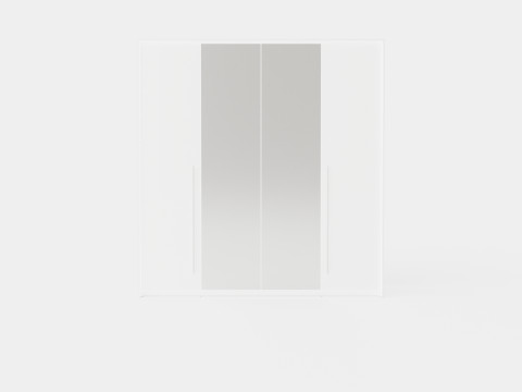Wardrobe BREMA 210 White Mirror Modelo 3D