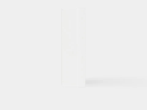 Wardrobe BREMA 210 White Mirror 3D Model