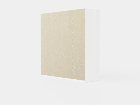 Wardrobe BREMA 210 White Mirror Modelo 3D