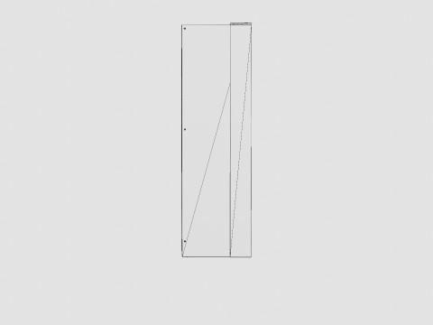 Wardrobe BREMA 210 White Mirror Modelo 3D