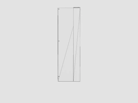 Wardrobe BREMA 210 White Mirror 3D Model