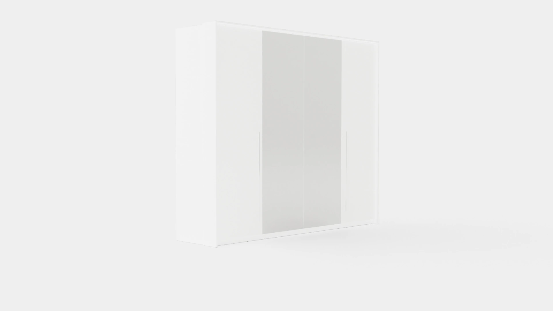 Wardrobe BREMA 256 White Mirror 3D Model .c4d .max .obj .3ds .fbx .stl .blend 