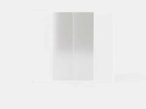 Wardrobe BREMA 256 White Mirror 3D Model