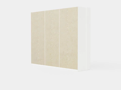 Wardrobe BREMA 256 White Mirror 3D Model