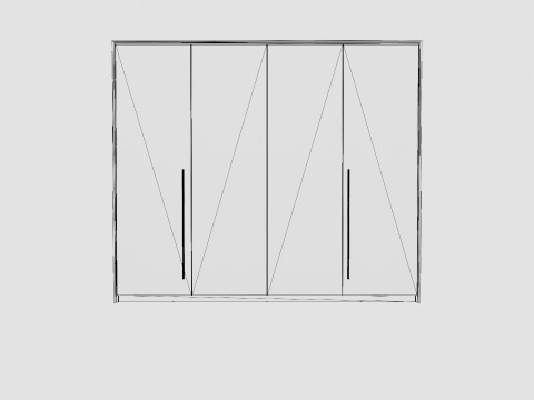 Wardrobe BREMA 256 White Mirror 3D 모델