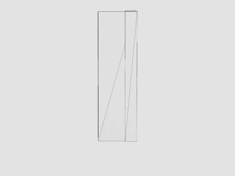 Wardrobe BREMA 256 White Mirror 3D Model