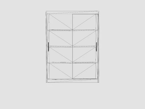 Wardrobe DAKOTA 160 White 3D Model