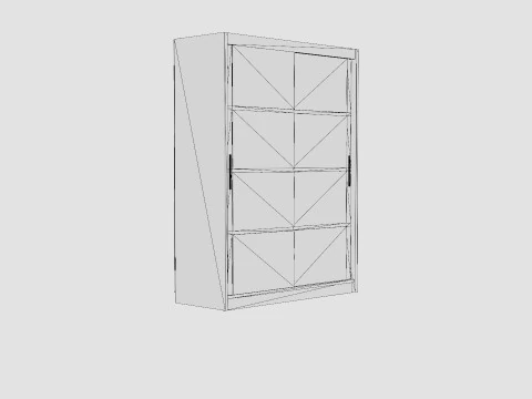 Wardrobe DAKOTA 160 White 3D Model