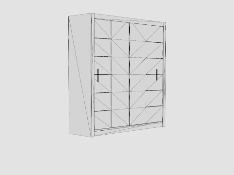 Wardrobe LIZBONA 2 203 White 3D 모델