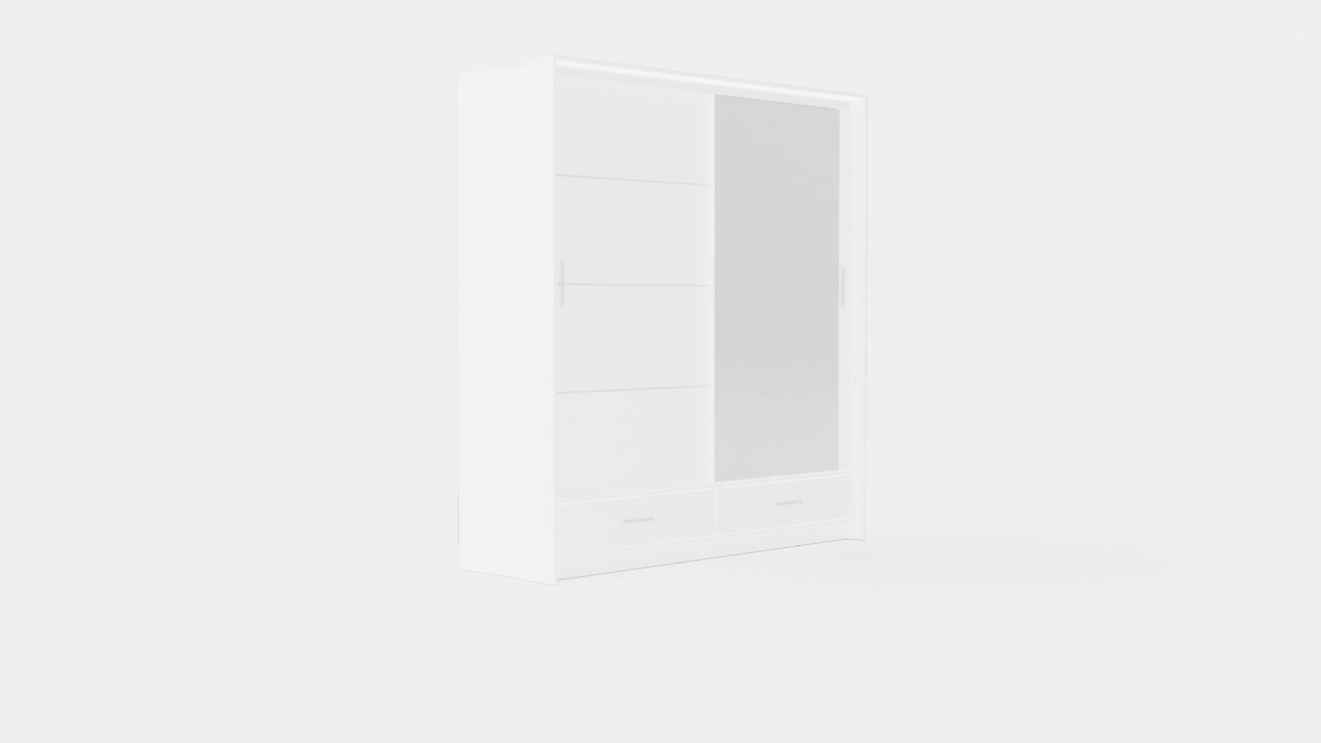 Wardrobe MARSYLIA 208 White 3D Model .c4d .max .obj .3ds .fbx .stl .blend