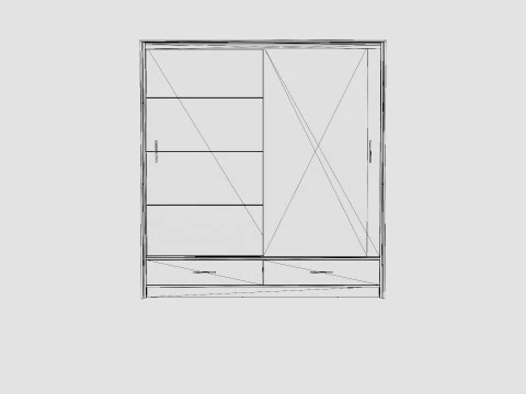 Wardrobe MARSYLIA 208 White 3D Model