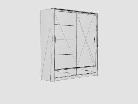 Wardrobe MARSYLIA 208 White 3D Model