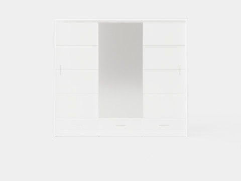 Wardrobe MARSYLIA 255 White Modelo 3D