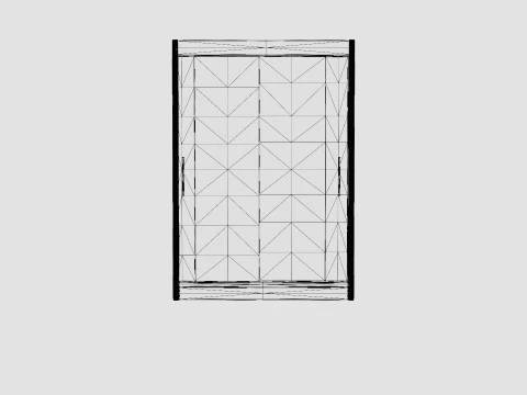 Wardrobe PARIS 150 White 3D Model