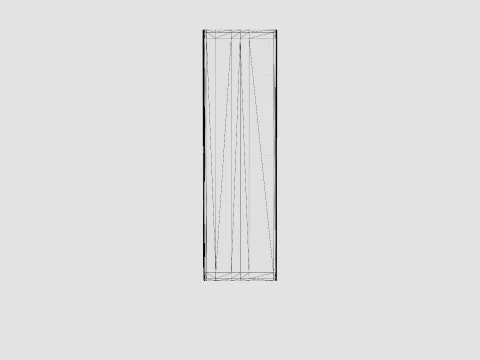 Wardrobe PARIS 150 White 3D Model