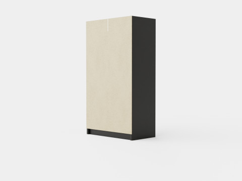 Wardrobe PARIS 120 Black 3D Model