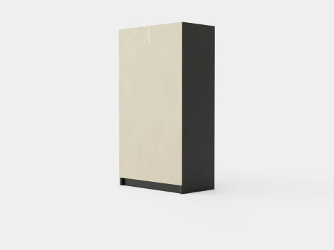 Wardrobe PARIS 120 Black 3D Model