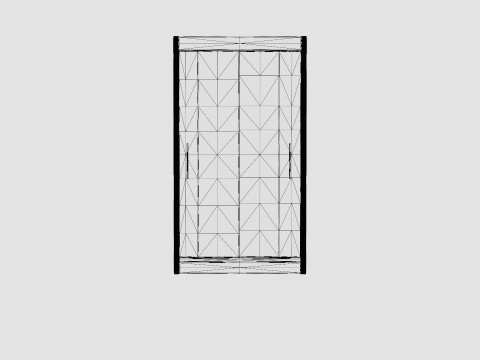 Wardrobe PARIS 120 Black 3D Model