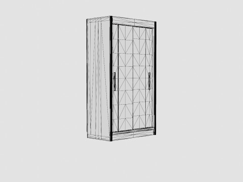 Wardrobe PARIS 120 Black 3D Model