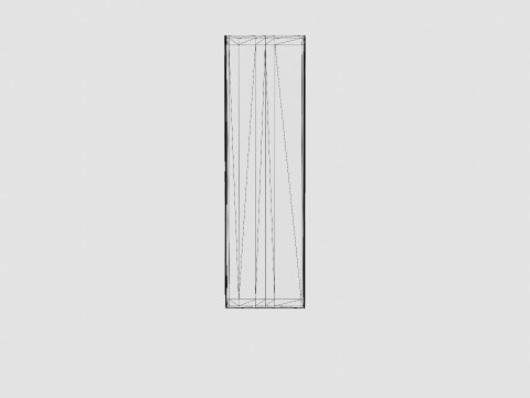 Wardrobe PARIS 120 Black 3D Model