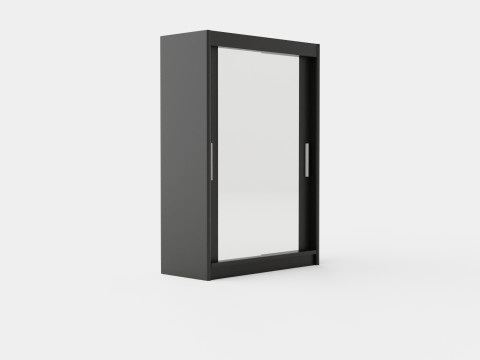 Wardrobe PARIS 150 Black Modelo 3D