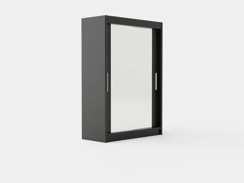 Wardrobe PARIS 150 Black 3D Model