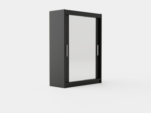 Wardrobe PARIS 160 Black 3D Model
