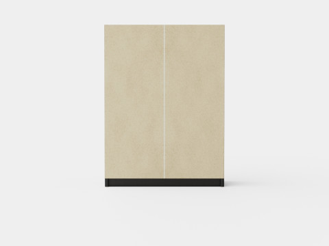 Wardrobe PARIS 160 Black 3D Model