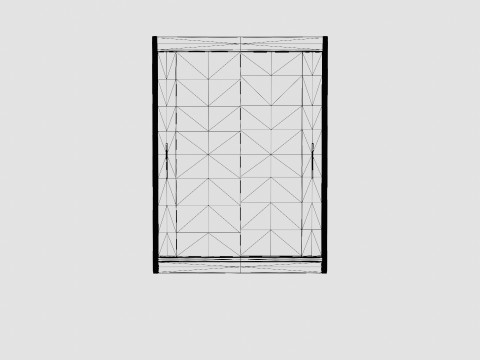 Wardrobe PARIS 160 Graphite 3D Model