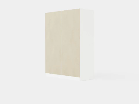 Arm&aacute;rio PARIS 160 Branco Modelo 3D