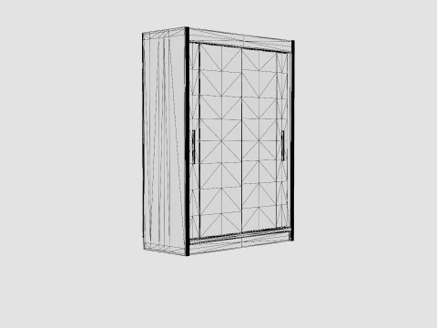 Arm&aacute;rio PARIS 160 Branco Modelo 3D