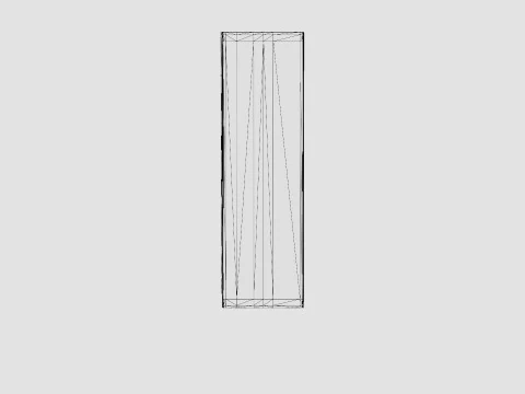 Arm&aacute;rio PARIS 160 Branco Modelo 3D