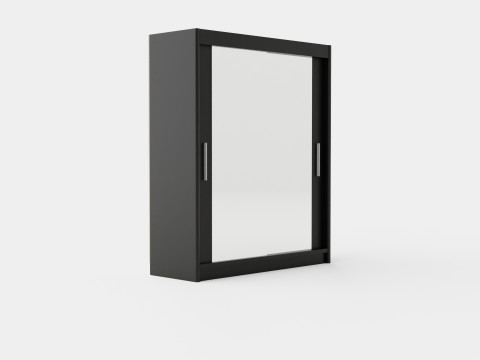 Wardrobe PARIS 180 Black Modello 3D
