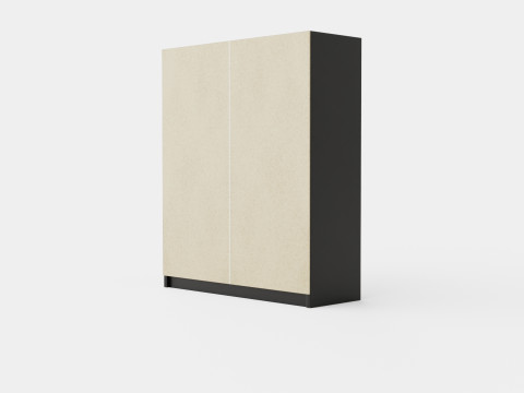 Wardrobe PARIS 180 Black Modello 3D