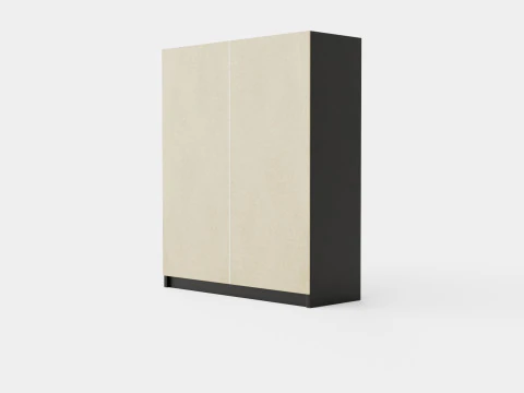 Wardrobe PARIS 180 Black 3D Model