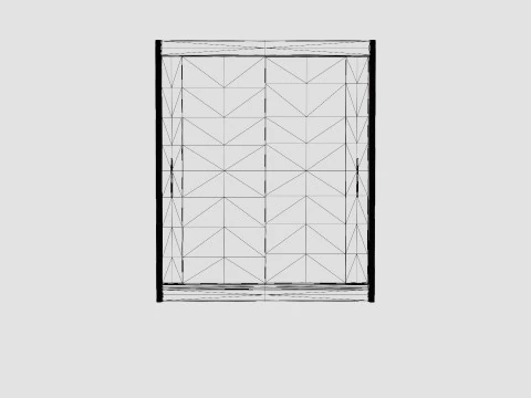 Wardrobe PARIS 180 White 3D Model