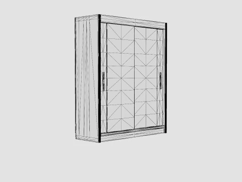 Wardrobe PARIS 180 White 3D Model